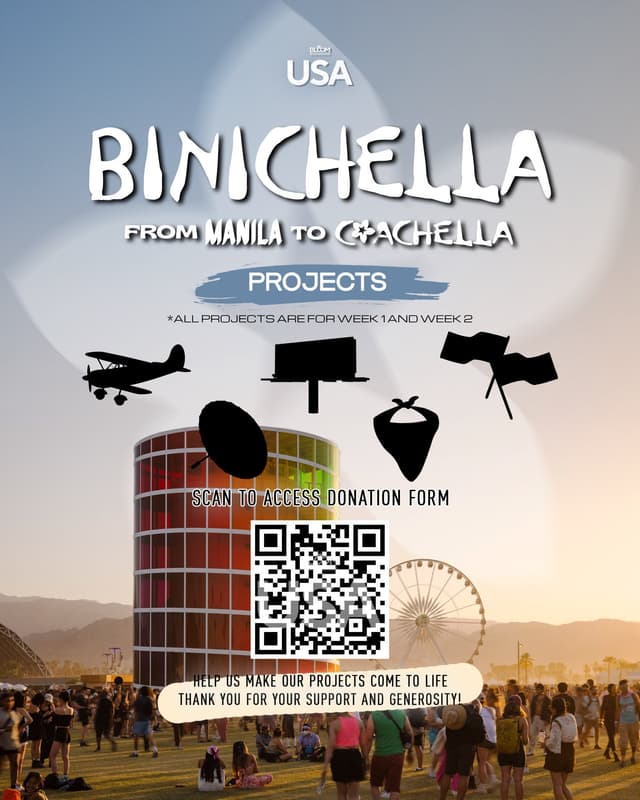 Team Bloom USA fundraising campaign for BINI at Coachella